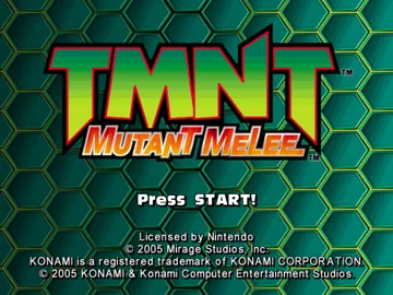 TMNT - Mutant Melee screen shot title